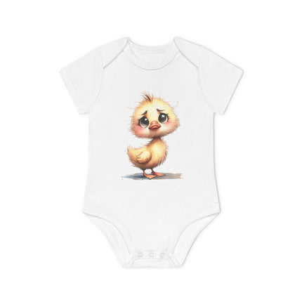 SnuggleNest Organic Baby Bodysuit (Short Sleeves) Duck