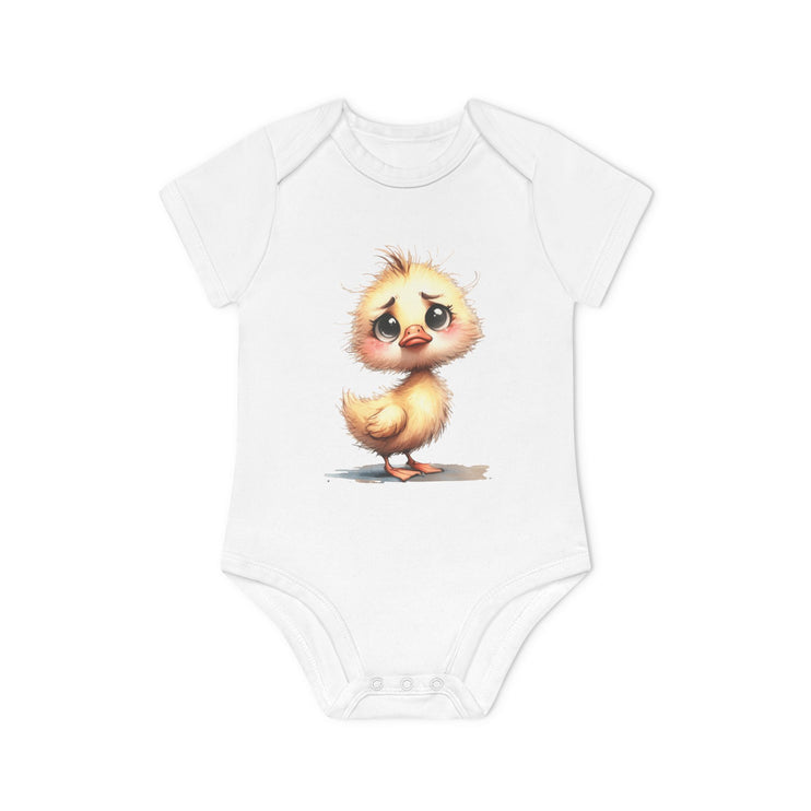 SnuggleNest Organic Baby Bodysuit (Short Sleeves) Duck