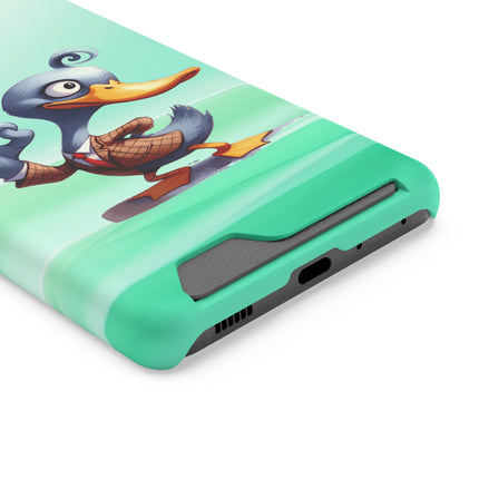 EnchantGuard Phone Case with Card Holder: Style Meets Functionality - Duck