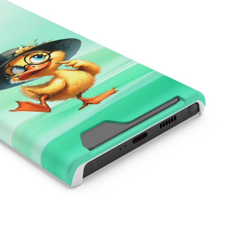 EnchantGuard Phone Case with Card Holder: Style Meets Functionality - Duck