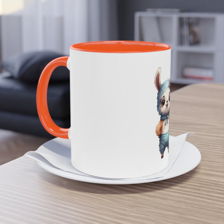 Harmony Two-Tone Coffee Mug: Sip in Style, Revel in Comfort - Rabbit