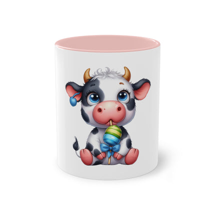 Harmony Two-Tone Coffee Mug: Sip in Style, Revel in Comfort - Cow