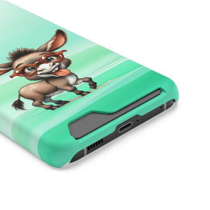 EnchantGuard Phone Case with Card Holder: Style Meets Functionality - Donkey