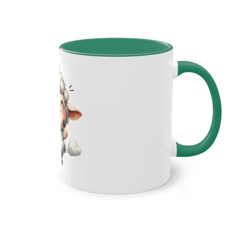 Harmony Two-Tone Coffee Mug: Sip in Style, Revel in Comfort - Sheep