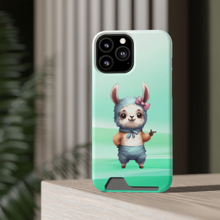 EnchantGuard Phone Case with Card Holder: Style Meets Functionality - Rabbit