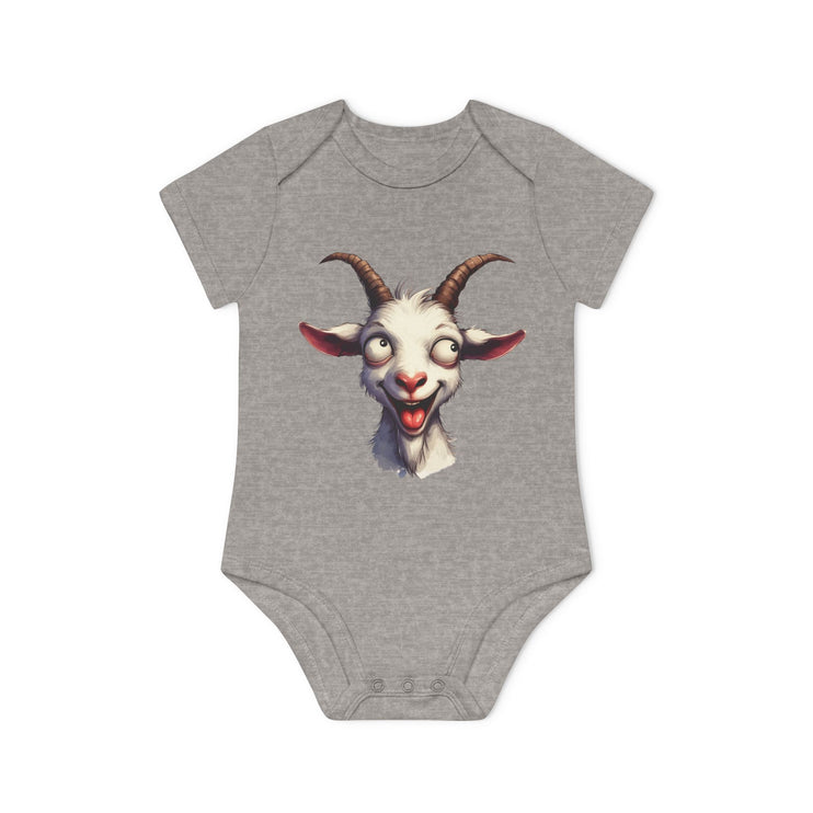 SnuggleNest Organic Baby Bodysuit (Short Sleeves) Goat