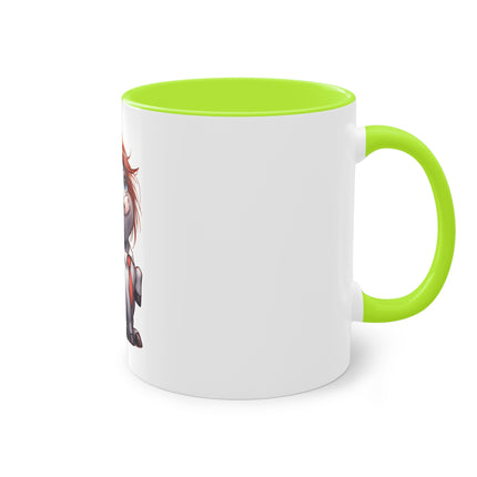 Harmony Two-Tone Coffee Mug: Sip in Style, Revel in Comfort - Horse