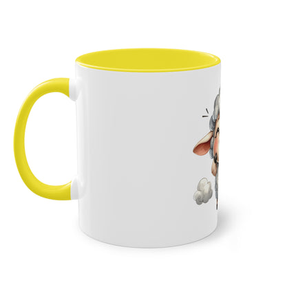 Harmony Two-Tone Coffee Mug: Sip in Style, Revel in Comfort - Sheep