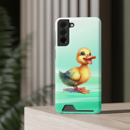 EnchantGuard Phone Case with Card Holder: Style Meets Functionality - Duck