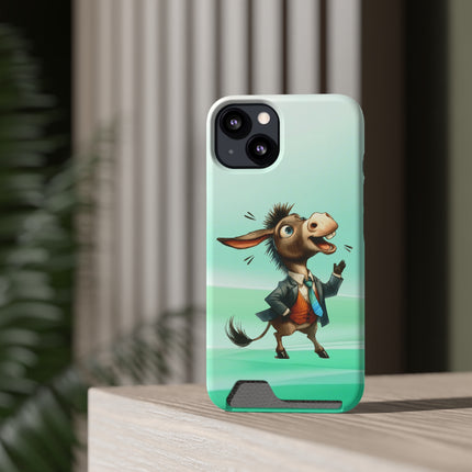 EnchantGuard Phone Case with Card Holder: Style Meets Functionality - Donkey