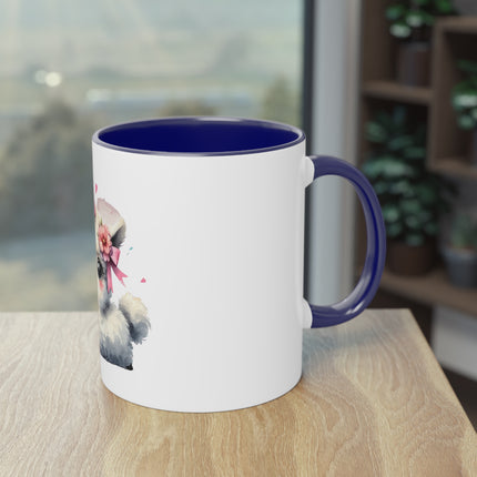 Harmony Two-Tone Coffee Mug: Sip in Style, Revel in Comfort - Sheep