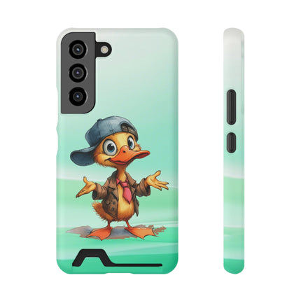 EnchantGuard Phone Case with Card Holder: Style Meets Functionality - Duck