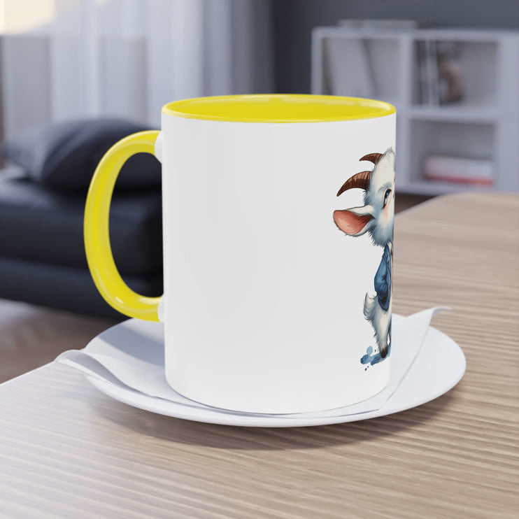 Harmony Two-Tone Coffee Mug: Sip in Style, Revel in Comfort - Goat