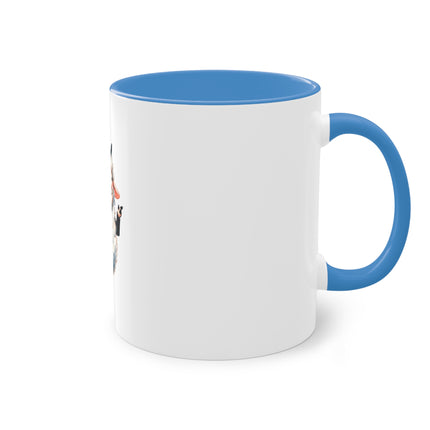 Harmony Two-Tone Coffee Mug: Sip in Style, Revel in Comfort - Sheep