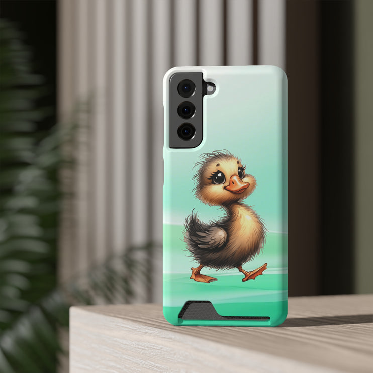 EnchantGuard Phone Case with Card Holder: Style Meets Functionality - Duck