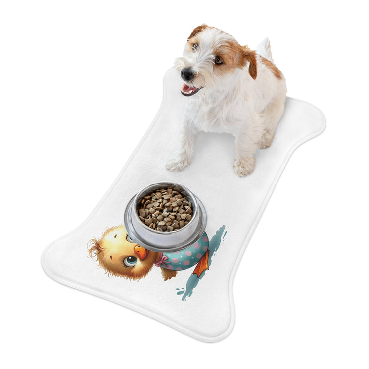 CharmPaws Pet Feeding Mats: Keep Mealtime Mess-Free & Stylish! Duck