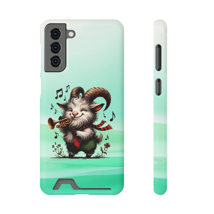 EnchantGuard Phone Case with Card Holder: Style Meets Functionality - Goat