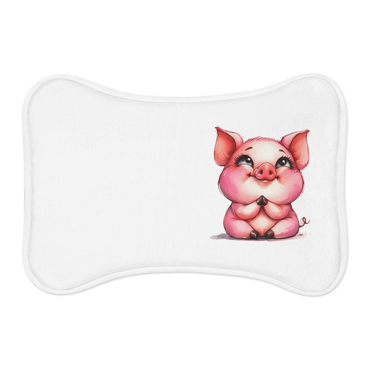 CharmPaws Pet Feeding Mats: Keep Mealtime Mess-Free & Stylish! - Pig