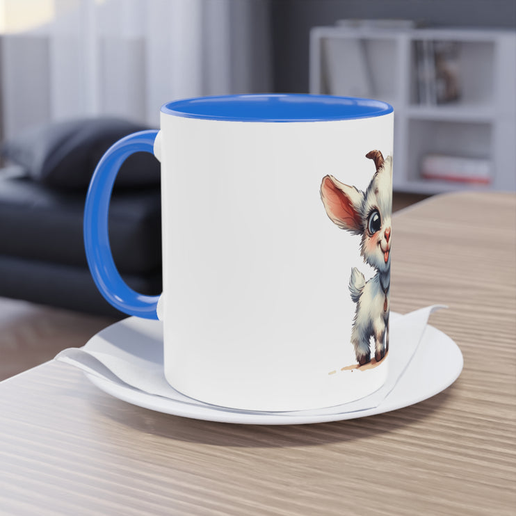 Harmony Two-Tone Coffee Mug: Sip in Style, Revel in Comfort - Goat