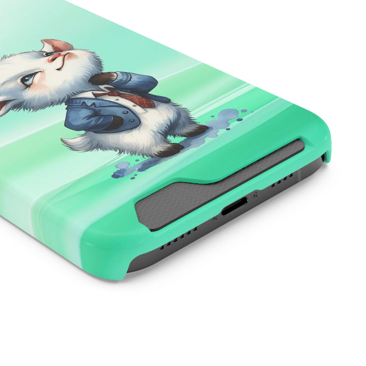 EnchantGuard Phone Case with Card Holder: Style Meets Functionality - Goat