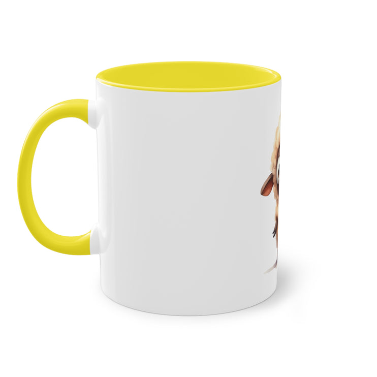 Harmony Two-Tone Coffee Mug: Sip in Style, Revel in Comfort - Sheep