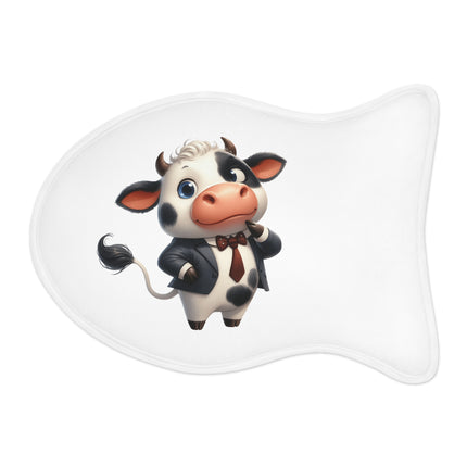 CharmPaws Pet Feeding Mats: Keep Mealtime Mess-Free & Stylish! - Cow