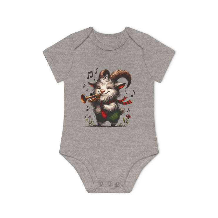 SnuggleNest Organic Baby Bodysuit (Short Sleeves) Goat