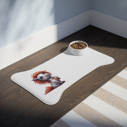 CharmPaws Pet Feeding Mats: Keep Mealtime Mess-Free & Stylish! - Horse