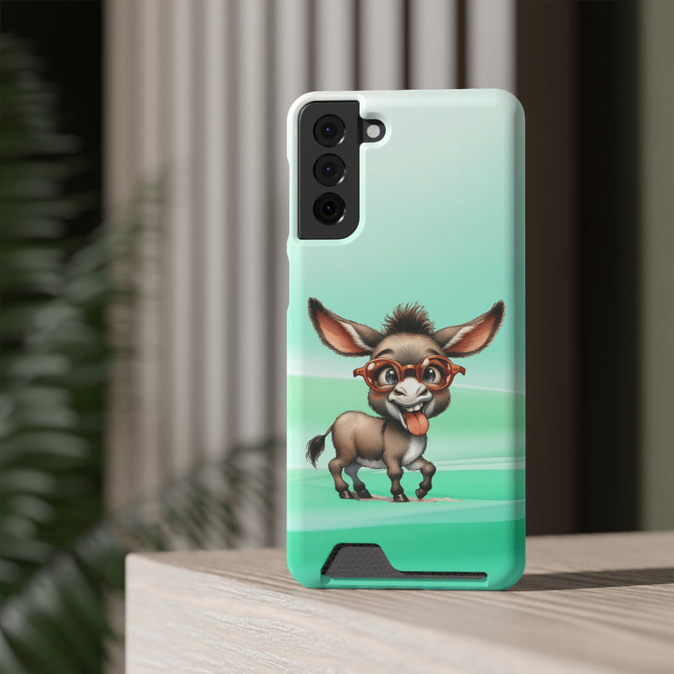 EnchantGuard Phone Case with Card Holder: Style Meets Functionality - Donkey