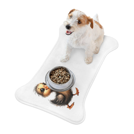 CharmPaws Pet Feeding Mats: Keep Mealtime Mess-Free & Stylish! - Duck