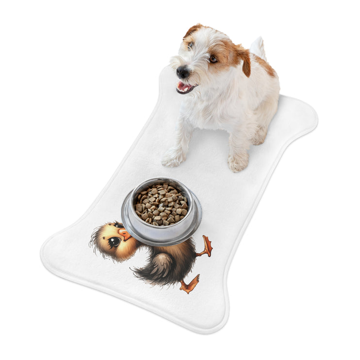 CharmPaws Pet Feeding Mats: Keep Mealtime Mess-Free & Stylish! - Duck