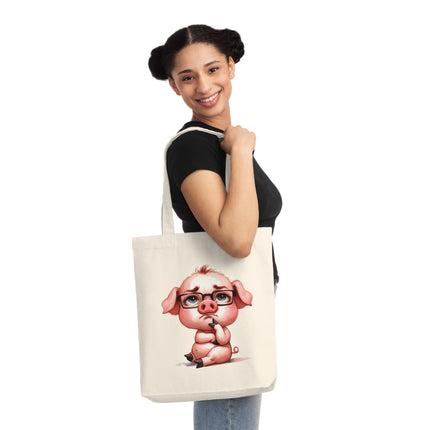 SustainStyle canvas Tote Bag: Milieubewuste mode - varken