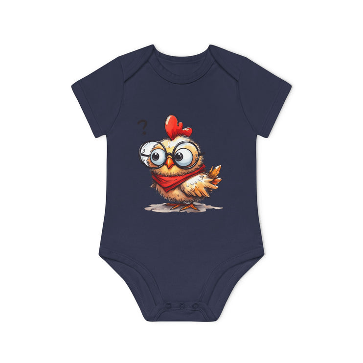 SnuggleNest Organic Baby Bodysuit (Short Sleeves) Chicken