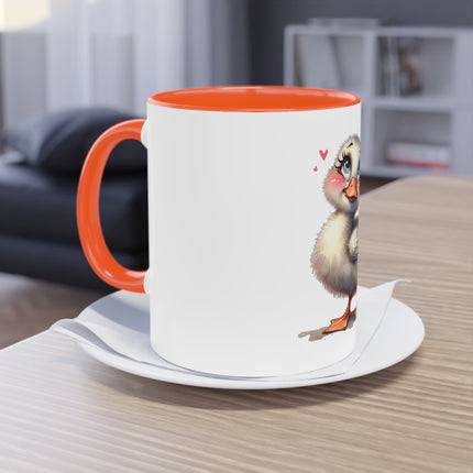 Harmony Two-Tone Coffee Mug: Sip in Style, Revel in Comfort - Duck