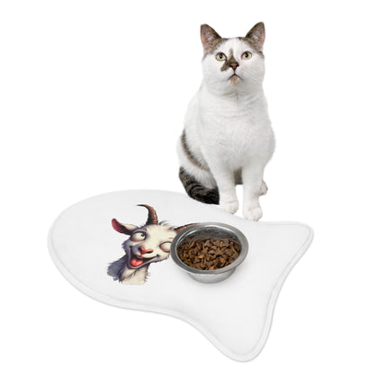 CharmPaws Pet Feeding Mats: Keep Mealtime Mess-Free & Stylish! - Goat