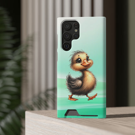 EnchantGuard Phone Case with Card Holder: Style Meets Functionality - Duck