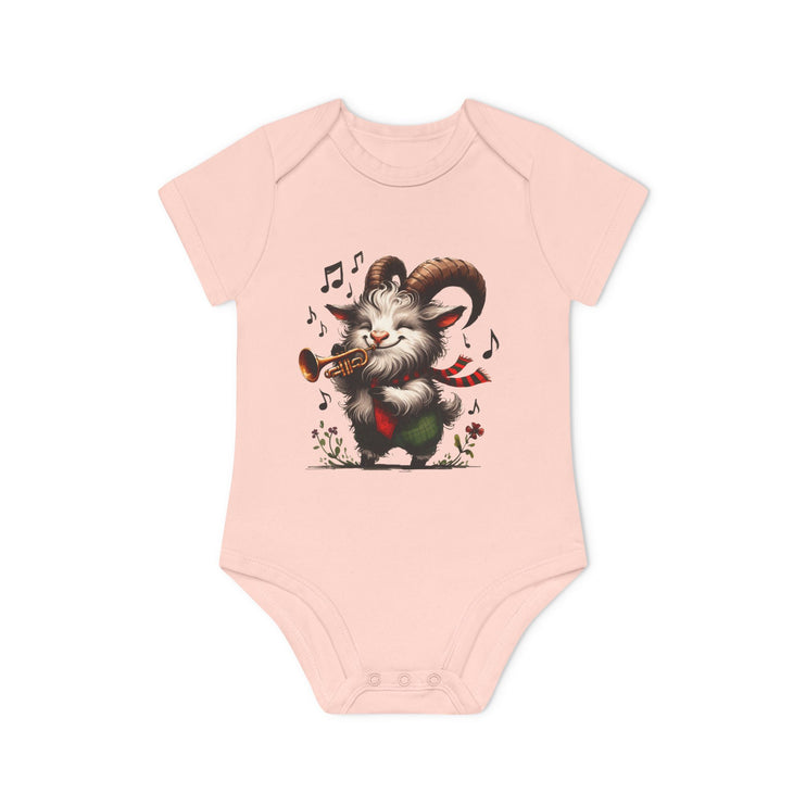 SnuggleNest Organic Baby Bodysuit (Short Sleeves) Goat