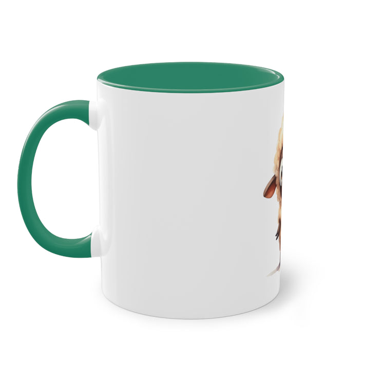 Harmony Two-Tone Coffee Mug: Sip in Style, Revel in Comfort - Sheep