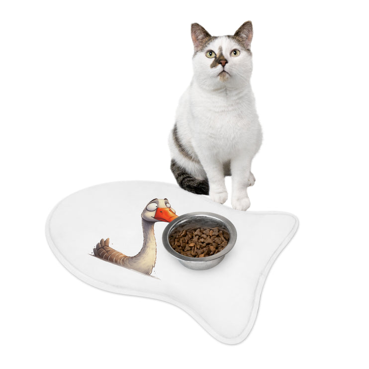 CharmPaws Pet Feeding Mats: Keep Mealtime Mess-Free & Stylish! - Swan