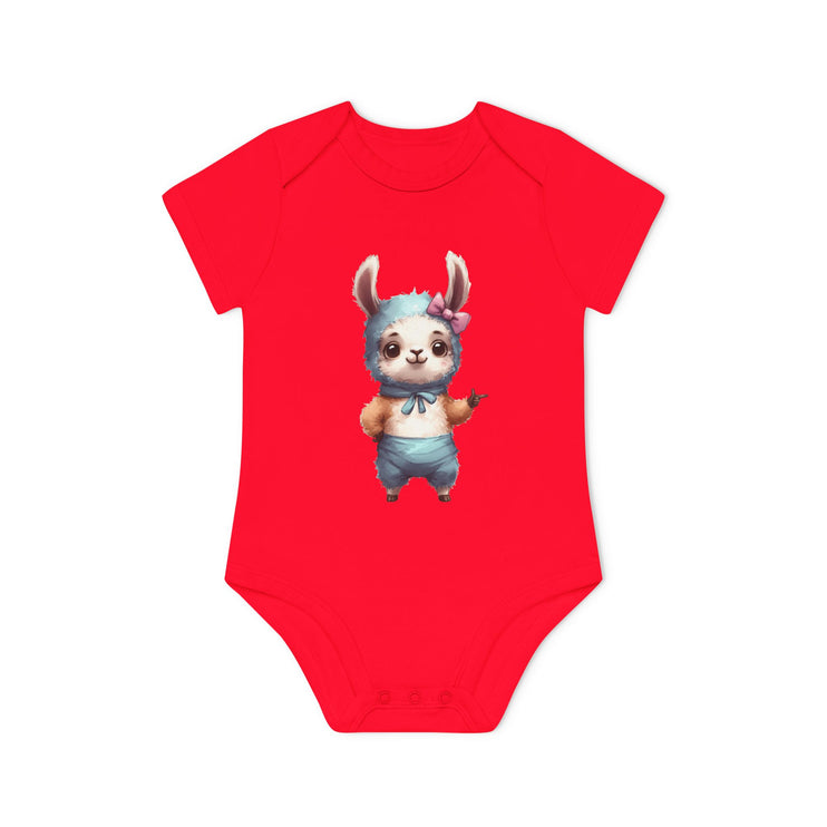 SnuggleNest Organic Baby Bodysuit (Short Sleeves) Sheep