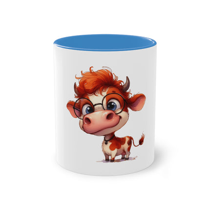 Harmony Two-Tone Coffee Mug: Sip in Style, Revel in Comfort - Cow