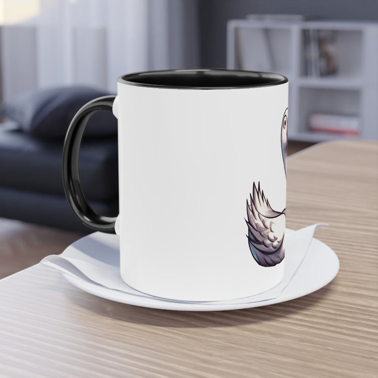 Harmony Two-Tone Coffee Mug: Sip in Style, Revel in Comfort - Swan