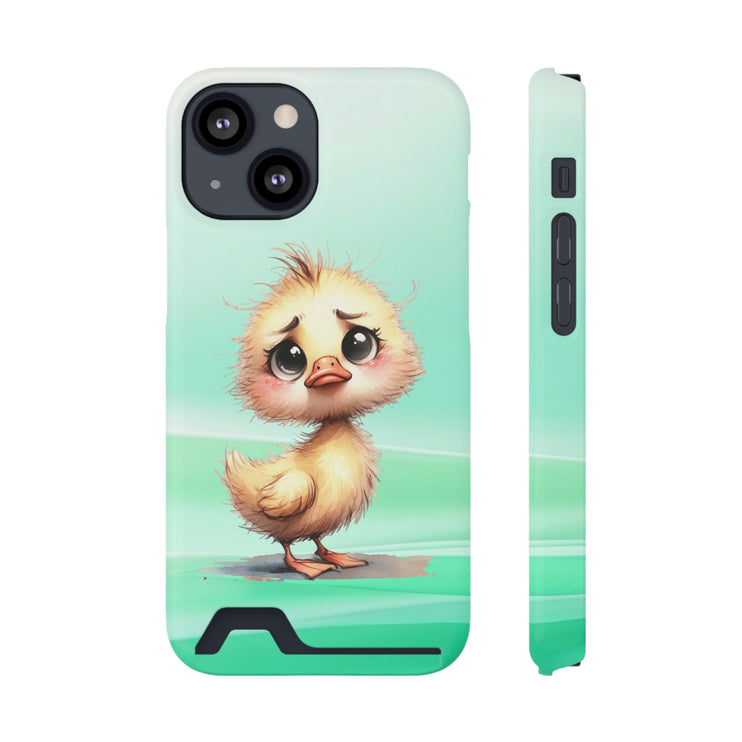 EnchantGuard Phone Case with Card Holder: Style Meets Functionality - Chicken