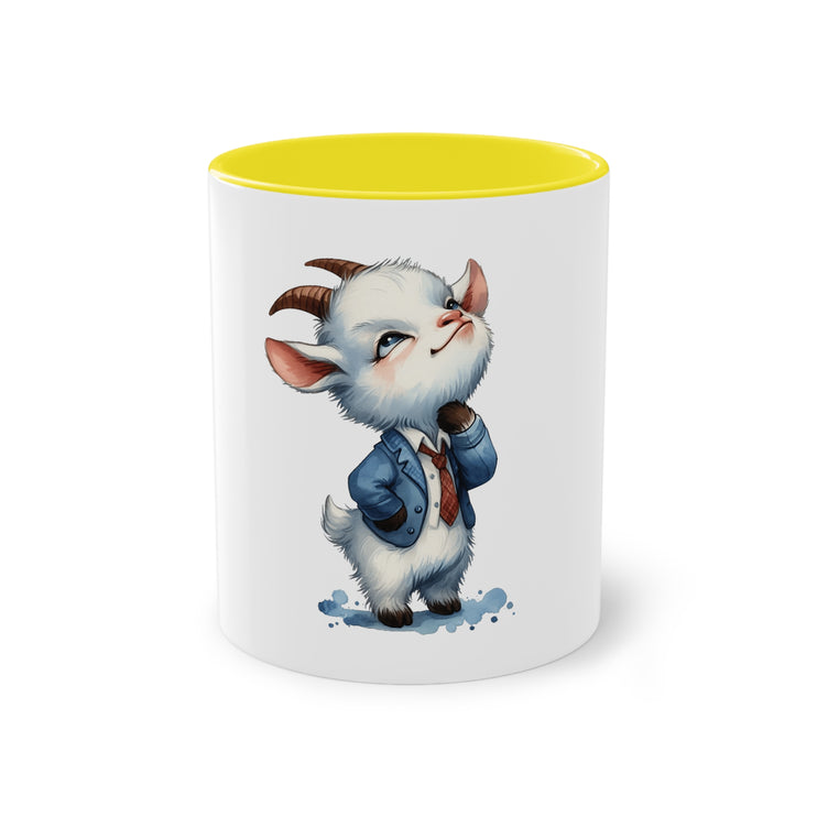 Harmony Two-Tone Coffee Mug: Sip in Style, Revel in Comfort - Goat