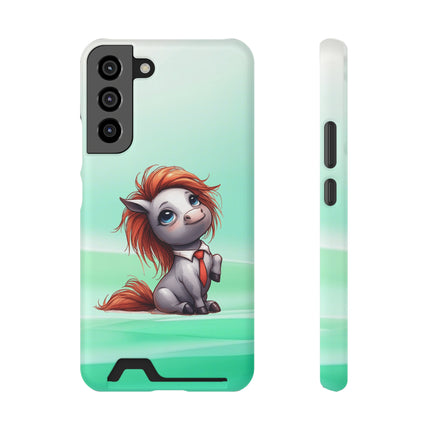 EnchantGuard Phone Case with Card Holder: Style Meets Functionality - Horse