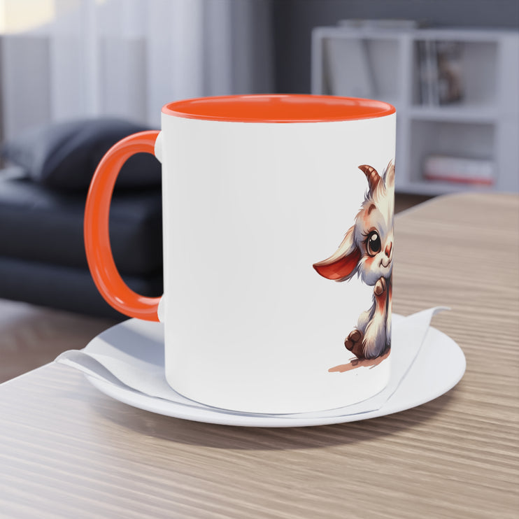 Harmony Two-Tone Coffee Mug: Sip in Style, Revel in Comfort - Goat