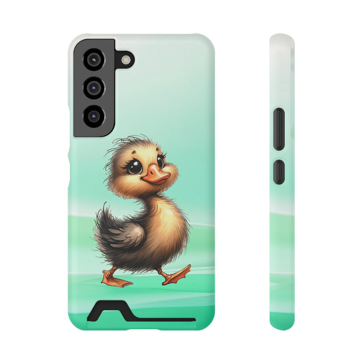 EnchantGuard Phone Case with Card Holder: Style Meets Functionality - Duck