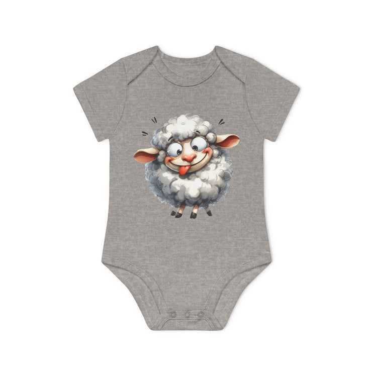 SnuggleNest Organic Baby Bodysuit (Short Sleeves) Sheep