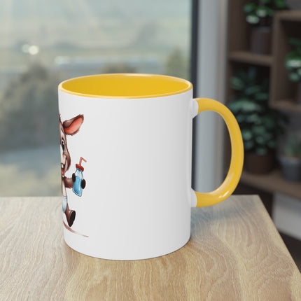 Harmony Two-Tone Coffee Mug: Sip in Style, Revel in Comfort - Donkey