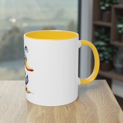 Harmony Two-Tone Coffee Mug: Sip in Style, Revel in Comfort - Duck